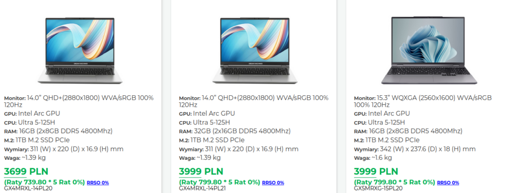 laptop na komunie do 4000 zł