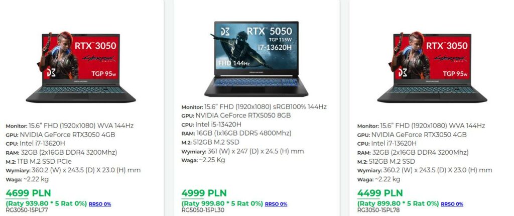 laptop na komunie do 5000 zł